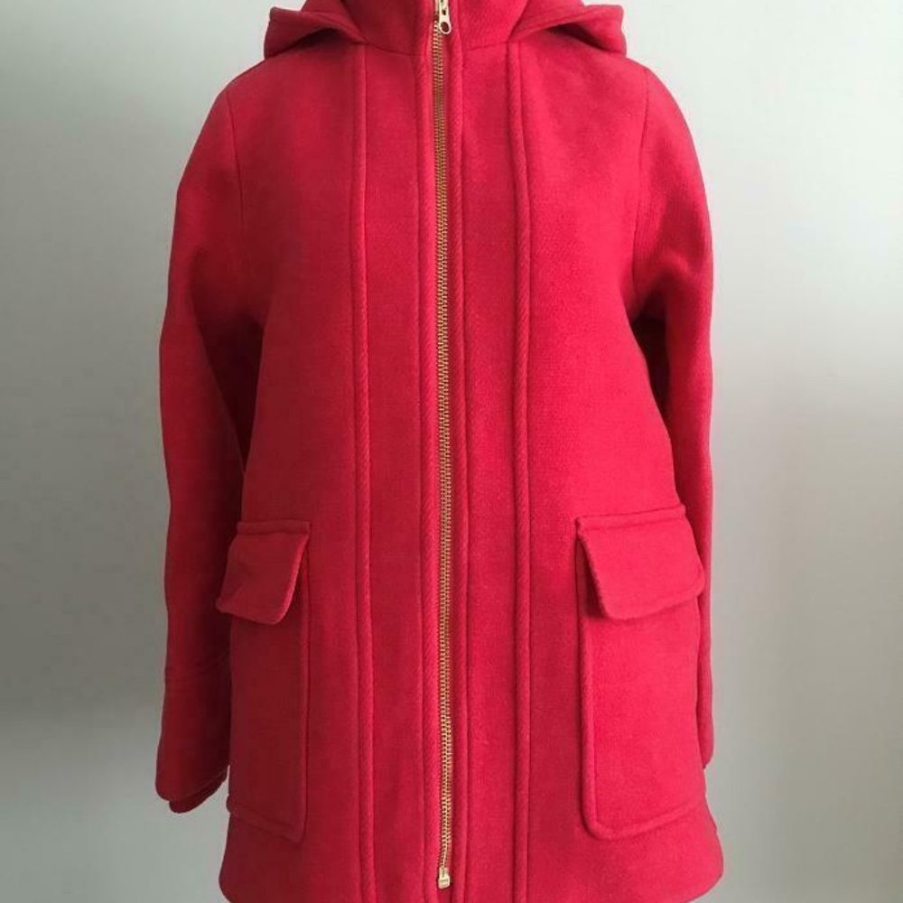 NWT J.Crew $365 Swing Coat in Stadium-Cloth Wool AE279